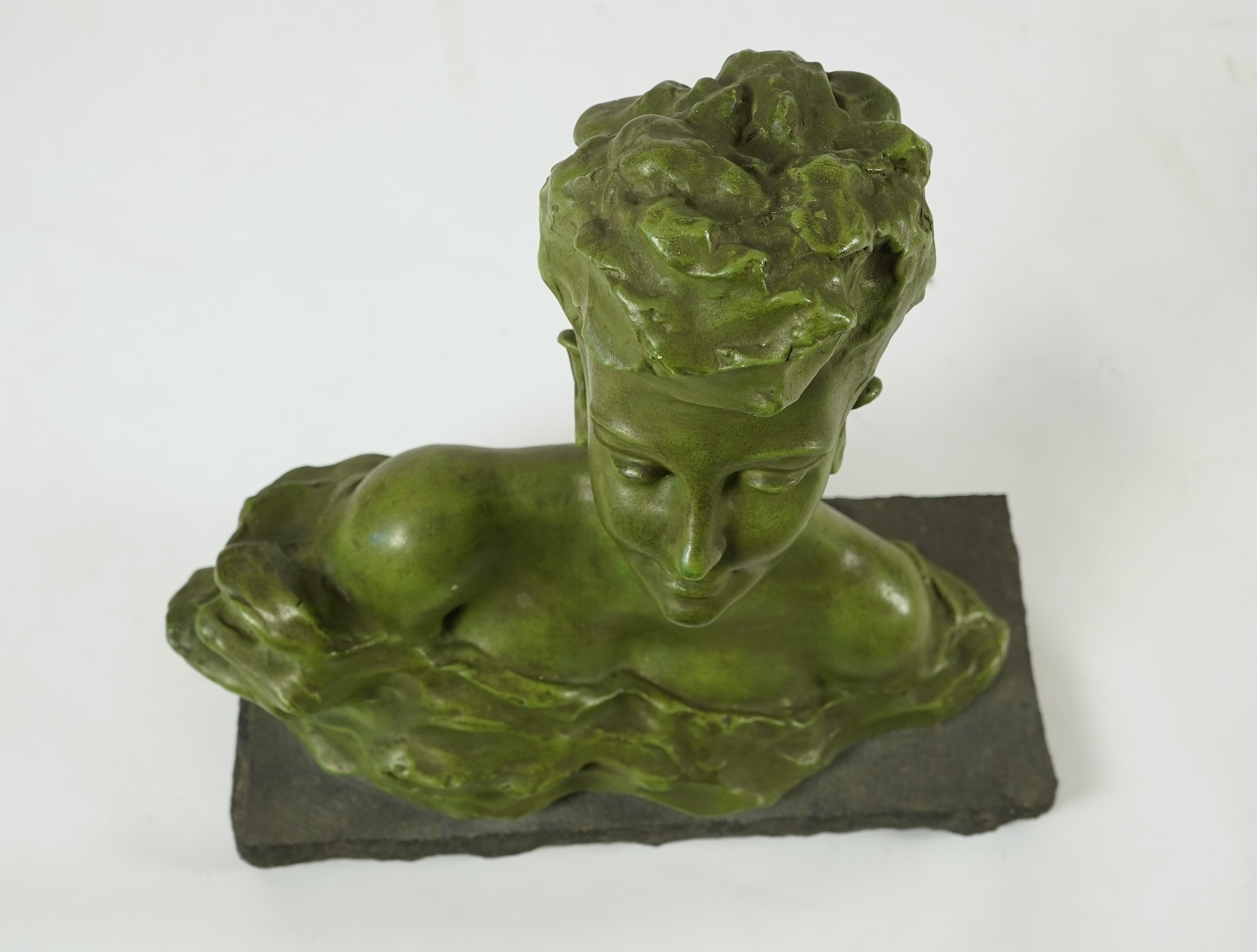 Ernest Patris (Belgian, 1909-1991) A modern terracotta bust